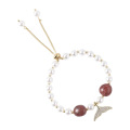 Shangjie OEM Baroque Pearl Bracelet Fish Tail emerald bracelet women charm adjustable bead bracelet